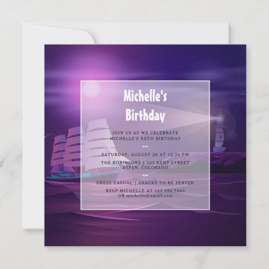 Nautical Birthday Party Invitation (Devant)