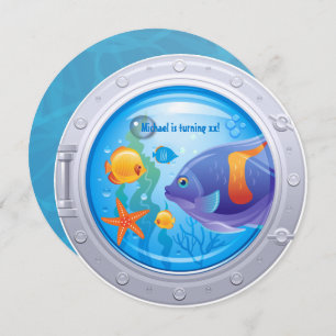 Nautical Birthday Party Invitation Kaart