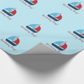 Nautical Birthday Wrapping Paper Cadeaupapier (Hoek)