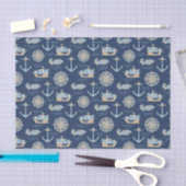 Nautical Blauw Tissuepapier (Craft)