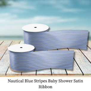Nautical Blauwe Strepen Baby Shower Lint
