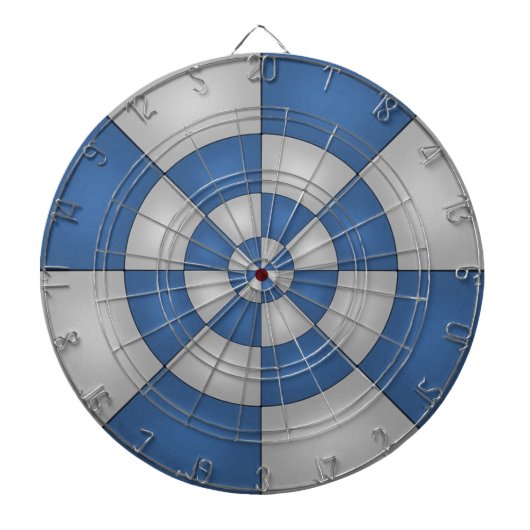 Nautical Blue Abstract Dartbord (Voorkant)