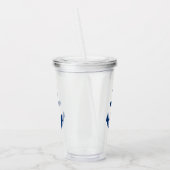 Nautical Blue Anchor Acryl Drinkbeker (Links)