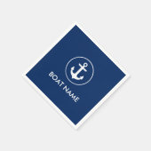 Nautical Blue Anchor Boat Name Cocktail Napkins NB Servet (Hoek)