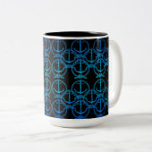 Nautical Blue Anchor Motif Mok (Voorkant rechts)