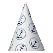 Nautical Blue Anchor Party Pet Feesthoedjes (Rechts)