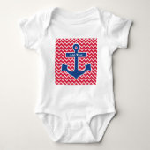 Nautical Blue Anchor Romper (Voorkant)