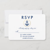 Nautical Blue Anchor RSVP (Voorkant)