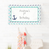 Nautical Blue Anker Spandoek (Insitu)