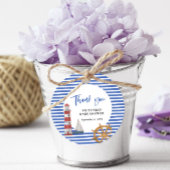 Nautical Blue Bedankt Baby shower Bedankjes Labels