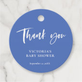 Nautical Blue Bedankt Baby shower Bedankjes Labels (Voorkant)