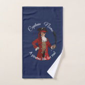 Nautical Blue Boy Party Pirate Bad Handdoek (Handdoek)