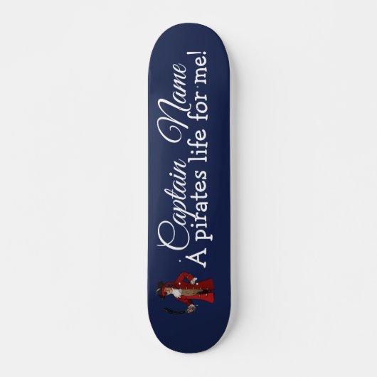 Nautical Blue Boy Pirate Skateboard (Voorkant)