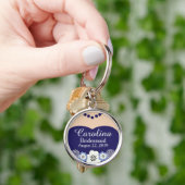 Nautical Blue Bridesmaid Wedding Sleutelhanger (Hand)