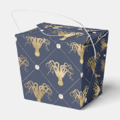  Nautical Blue en Gold Octopus Bedankdoosjes (Achterkant)