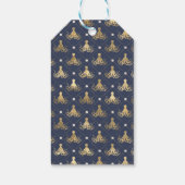 Nautical Blue en Gold Octopus Cadeaulabel (Achterkant)