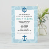 Nautical Blue Invitation Kaart (Staand voorkant)