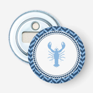 Nautical Blue Lobster kust  Button Flesopener