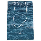 Nautical Blue Ocean Water Medium Cadeauzakje (Voorkant)
