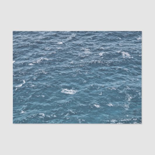 Nautical Blue Ocean Water Tissuepapier (Voorkant)