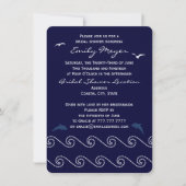 Nautical Blue Ocean Waves Bridal Shower Uitnodigin Kaart (Voorkant)