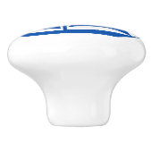 Nautical Blue Sailboat Keramische Knop (Zijkant)