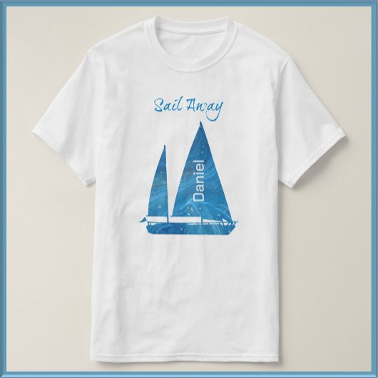 Nautical Blue Sailboat T-shirt