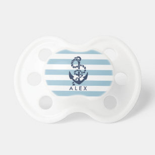 Nautical Blue Stripe Anchor Personalized Speen
