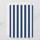 Nautical Blue Striped 50th Birthday Kaart (Achterkant)