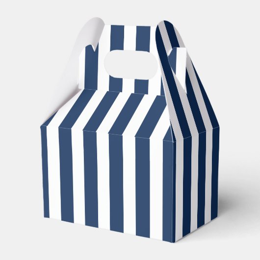Nautical Blue Striped Welcome Aboard Birthday Bedankdoosjes (Achterkant)