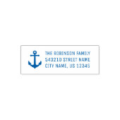 Nautical  Boat Anchor Address of Text Zelfinktende Stempel (Design)