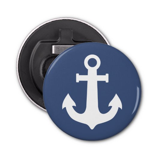 Nautical Boat Anchor Button Flesopener (Voorkant)