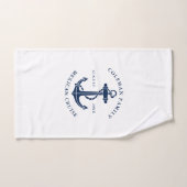 Nautical Boat Anchor Family Cruise Trip (Serviette à main)