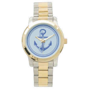Nautical Boat Anchor Rope Sailing Boating Horloge