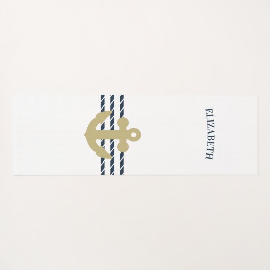 Nautical Boat Anchor, touw Yogamat (Achterkant (horizontaal))