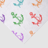 Nautical Boat Anchors Patroon Tissuepapier (Detail)