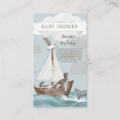 Nautical Boat Baby shower Boeken voor Baby Informatiekaartje (Voorkant)