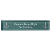 Nautical Boat Captain Desk Naam Borden Naambordje (Voorkant)