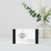 Nautical Boat Card met Compass Visitekaartje (Staand voorkant)