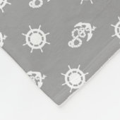 Nautical Boat citeert wat "op de boot gebeurt" Fleece Deken (Hoek)