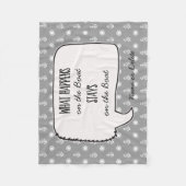 Nautical Boat citeert wat "op de boot gebeurt" Fleece Deken (Voorkant)