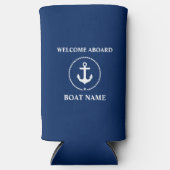 Nautical Boat Name Anchor Rope Welcome Aboard (Voorkant)