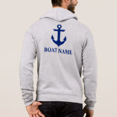 Nautical Boat Name Ancre White M Sweat - shirt à c (Dos)