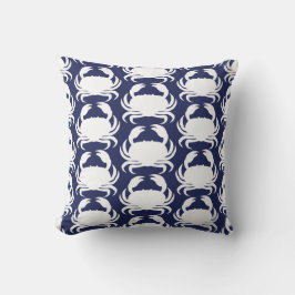 Nautical Boat Pool van het Navy Blue White Crab Pa Kussen