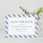 Nautical Boat Rope Flat Save the Date Kaart (Staand voorkant)
