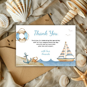 Nautical Boy Baby shower Bedankkaart