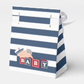 Nautical Boy Baby shower Dank u Bedankdoosjes (Achterkant)