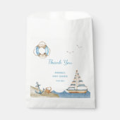Nautical Boy Baby shower Dank u Bedankzakje (Voorkant)