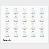 Nautical Boy Baby shower Dank u Ronde Sticker (Vel)