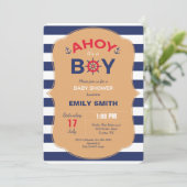 Nautical Boy Baby shower Kaart (Staand voorkant)